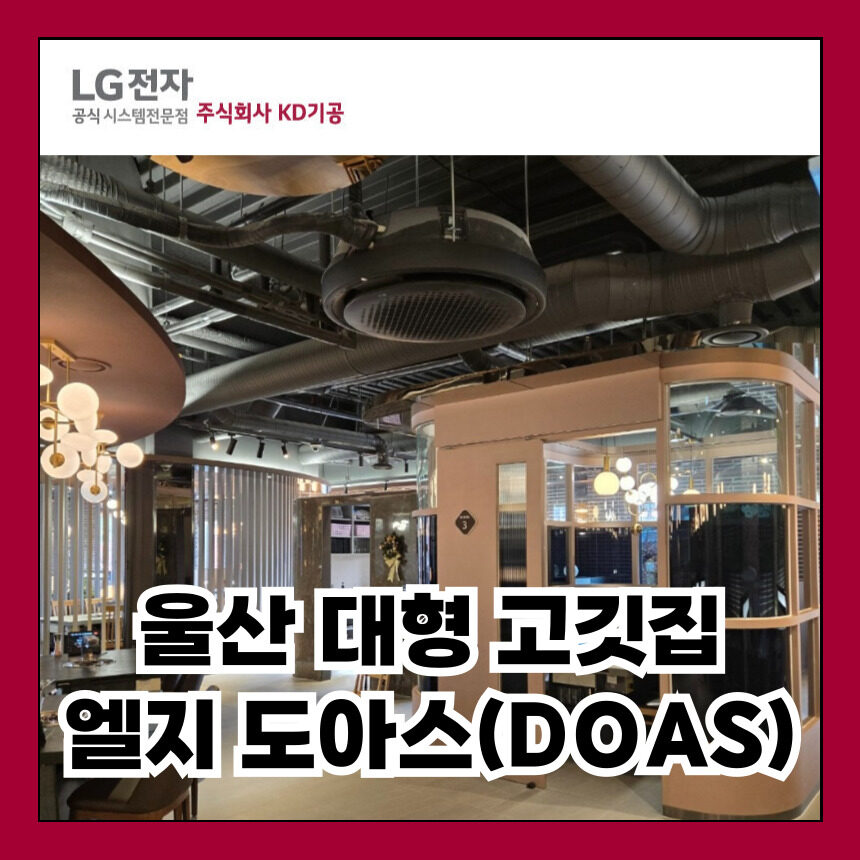 엘지 도아스 및 시스템에어컨 울산 남구 고깃집 설치